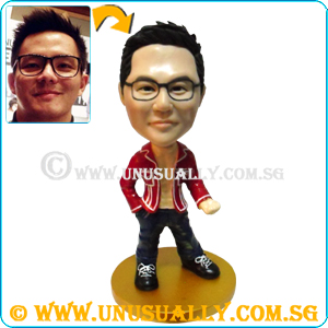 Custom 3D Male In Red Coat Figurine